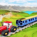 Chain tractor train towing game