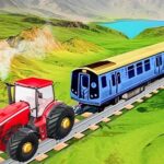 Chain Tractor Train Towing Game 3D