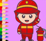 Coloring Book: Fireman